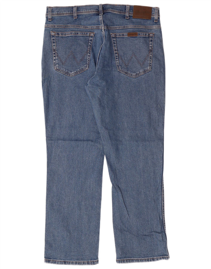 Ανδρικό τζιν WRANGLER ίσιο W36 L30 Μπλε βαμβακερό