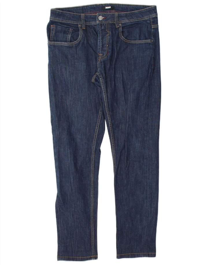 Vintage Ανδρικά Slim Jeans IT 48 Medium W34 L30 Navy Blue Cotton