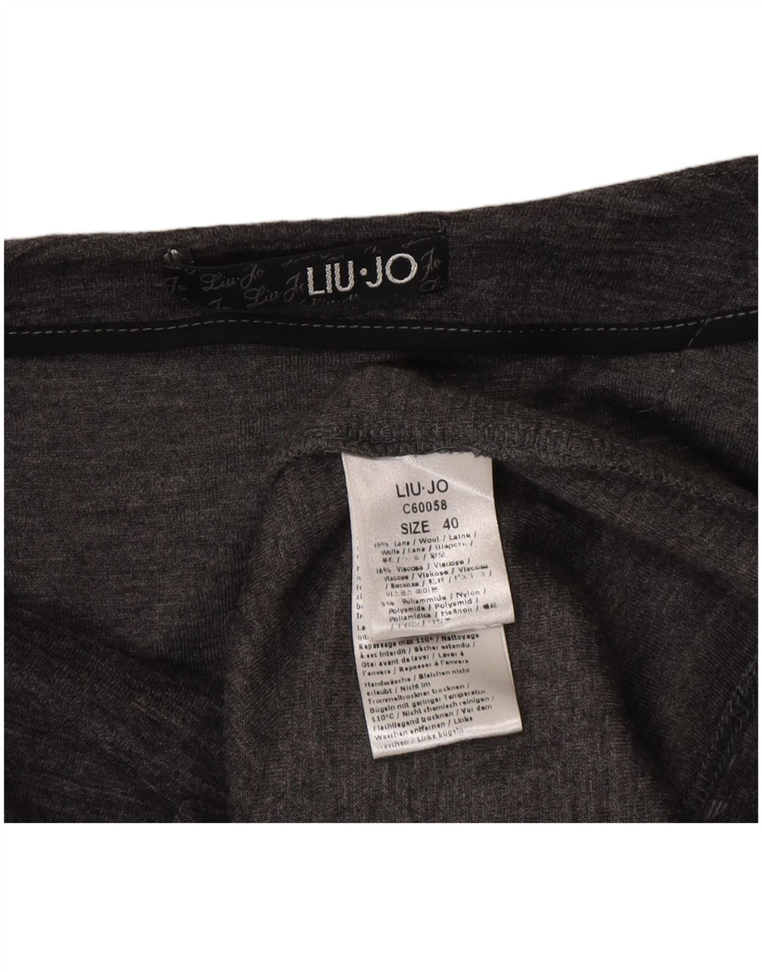 Liu Jo Γυναικείο Αμάνικο Basic Φόρεμα IT 40 Small Grey Wool