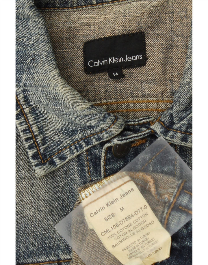 CALVIN KLEIN JEANS Ανδρικό τζιν μπουφάν UK 38 μεσαίο μπλε βαμβακερό