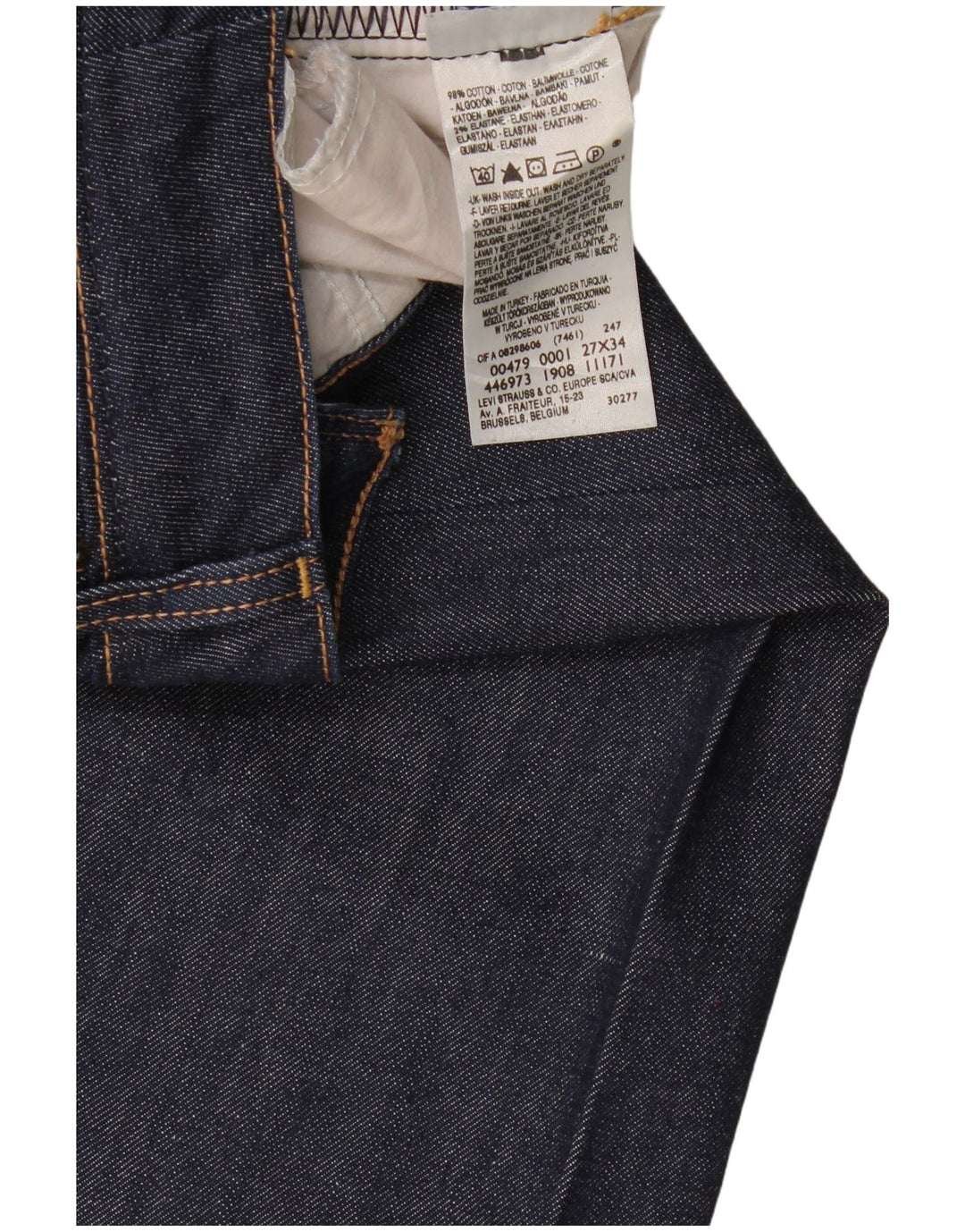 Levi's Womens 479 Booty Flared Jeans W27 L34 Navy Blue Cotton