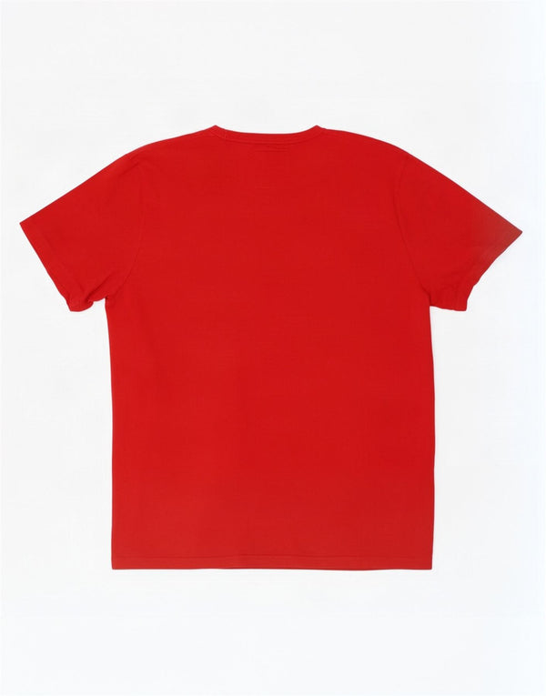 Ανδρικό γραφικό T-Shirt Hollister Top XL Red Cotton