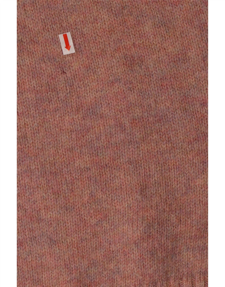 Ανδρικό πουλόβερ MC Kenzy με λαιμόκοψη μεσαίου ροζ μαλλί