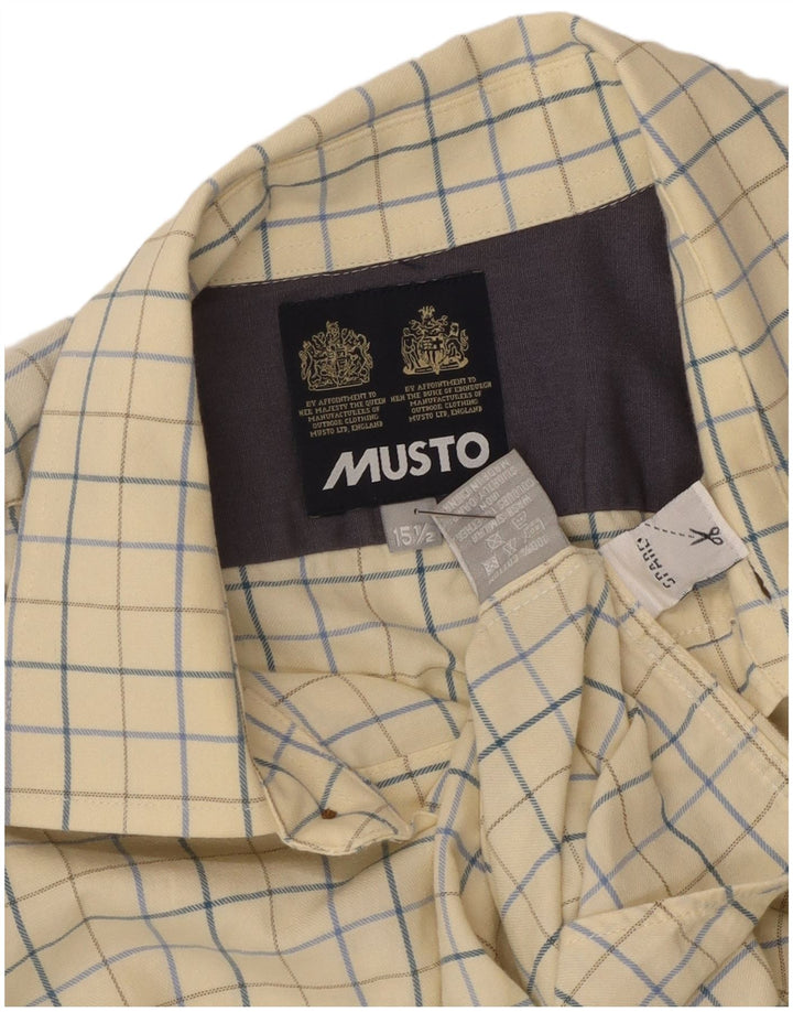 Ανδρικό πουκάμισο Musto 15 1/2 Medium Yellow Check Cotton