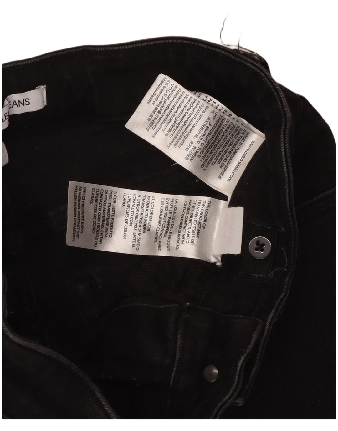 CALVIN KLEIN Boys Skinny Jeans 13-14 ετών W26 L29 Μαύρο βαμβακερό