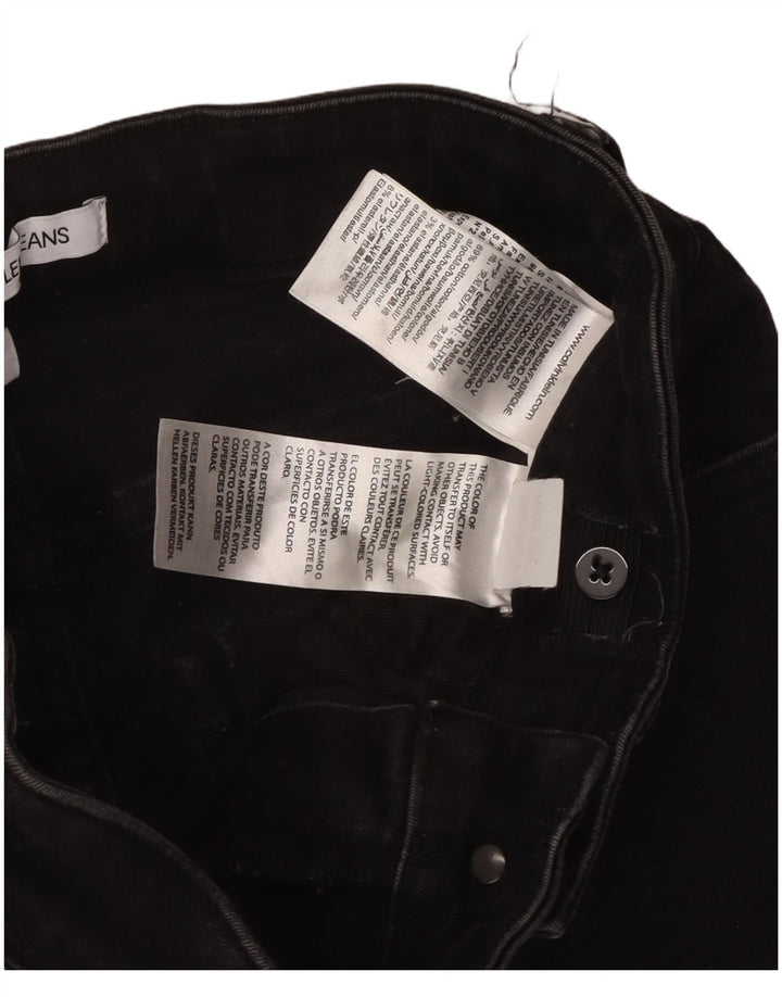 CALVIN KLEIN Boys Skinny Jeans 13-14 ετών W26 L29 Μαύρο βαμβακερό