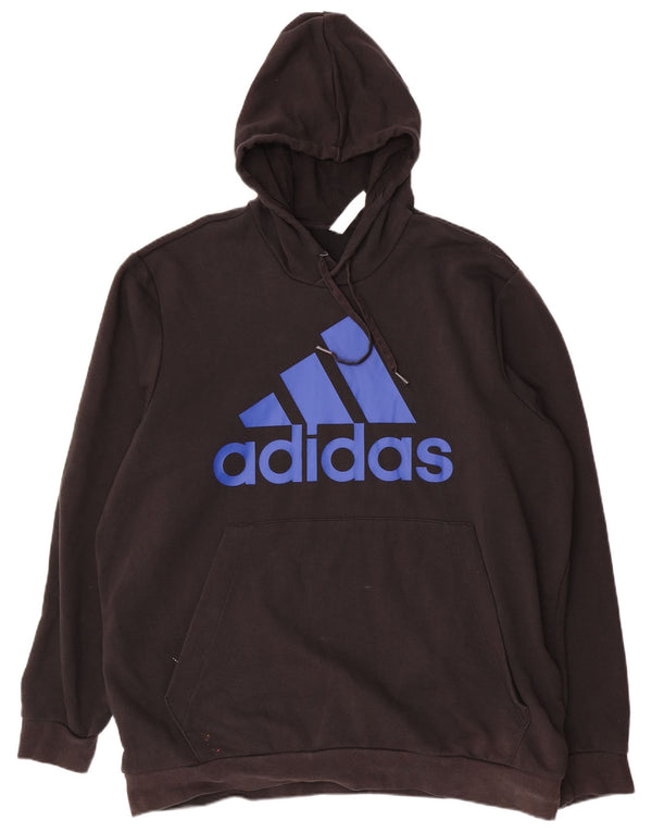 Ανδρικά γραφικά κουκούλα ADIDAS UK 52/54 2XL μαύρο πολυεστέρα