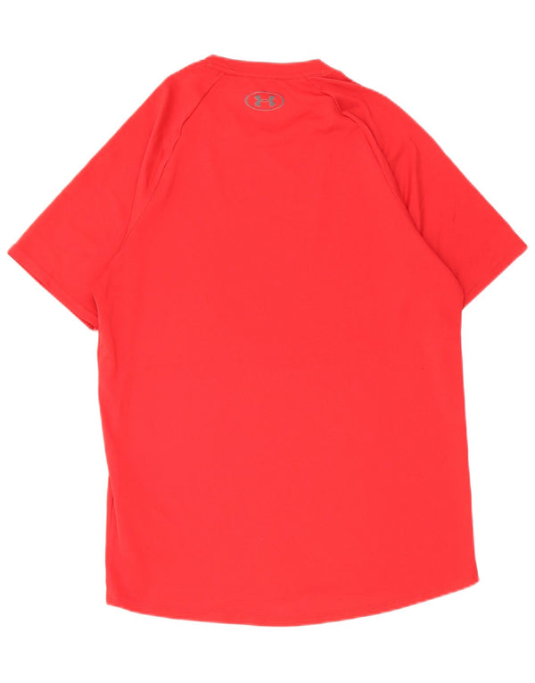 Under Armour Mens T-Shirt Top Small Red Polyester