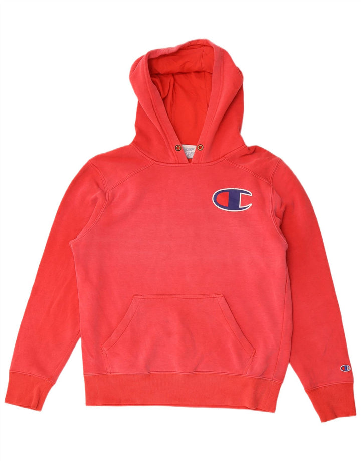 Ανδρικό Champion Graphic Hoodie Jumper Μεσαίο κόκκινο βαμβακερό