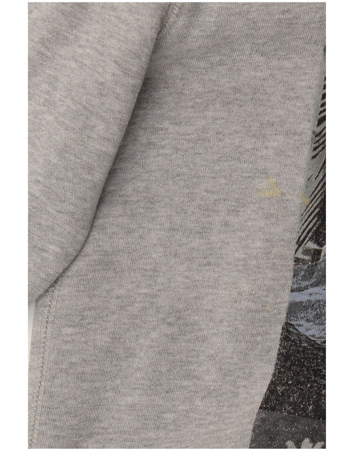 Ανδρικό γραφικό φούτερ Quiksilver Jumper μεγάλο γκρι βαμβακερό