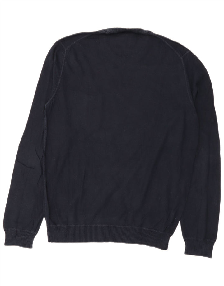 Ανδρικό πουλόβερ Woolrich Crew Neck Jumper Μικρό Navy Blue βαμβακερό