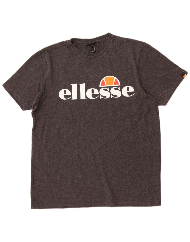 Γυναικείο γραφικό μπλουζάκι ELLESSE Top UK 14 μεγάλο γκρι βαμβακερό
