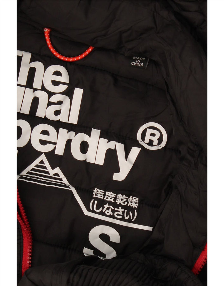 Superdry γυναικείο μπουφάν με κουκούλα UK 10 Small Black Polyester