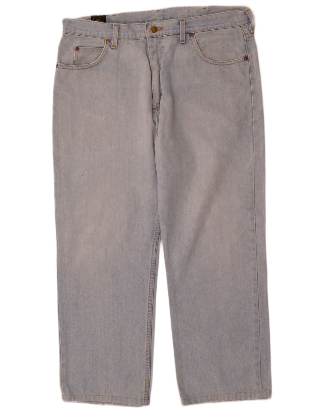 Lee Mens Straight Jeans W38 L27 Μπλε Βαμβακερό