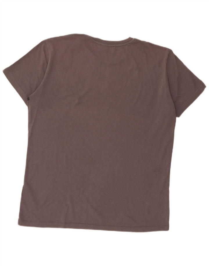 Ανδρικό γραφικό T-Shirt Trussardi Top μεγάλο γκρι βαμβακερό