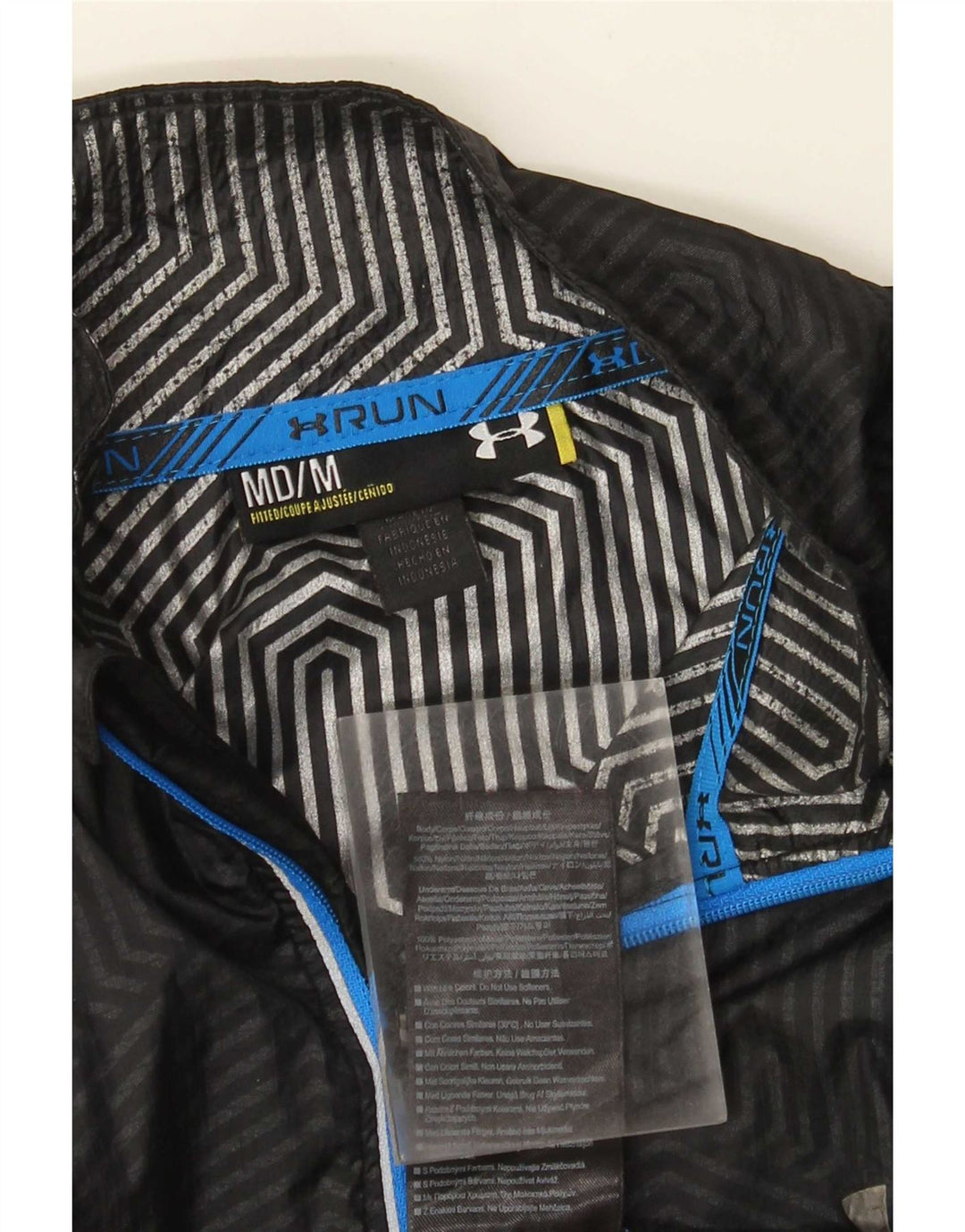 Ανδρικό μπουφάν βροχής Under Armour UK 38 Medium Black Colorblock Nylon