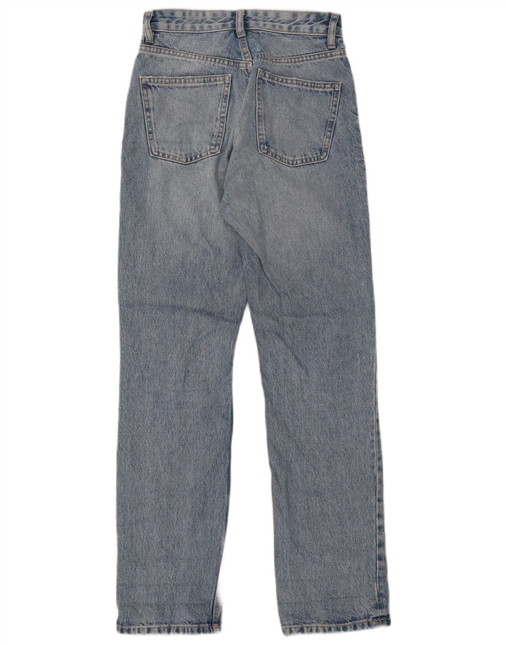 ZARA Γυναικείο ίσιο τζιν EU 34 2XS W24 L30 Μπλε βαμβακερό