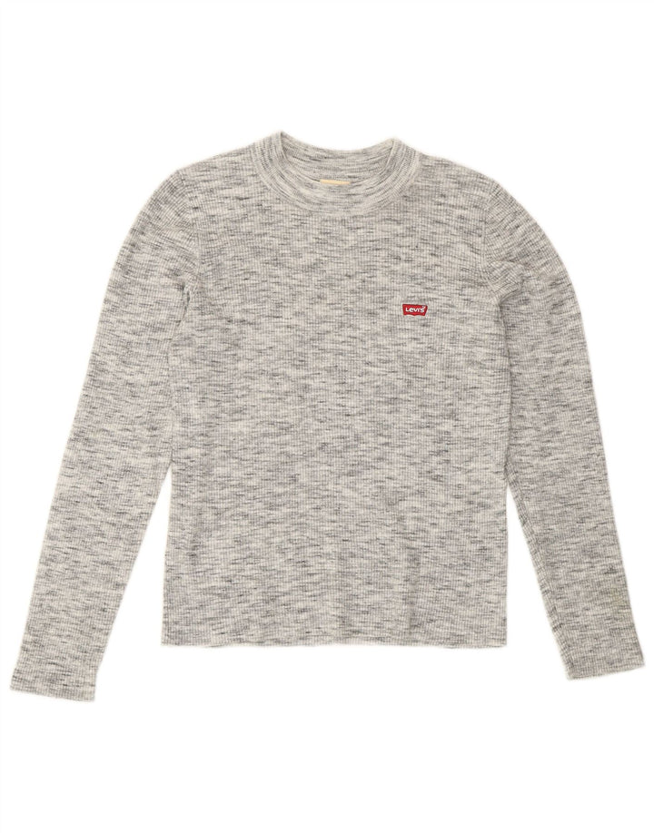 Γυναικείο τοπ Levi's μακρυμάνικο UK 12 με μεσαία γκρι όψη