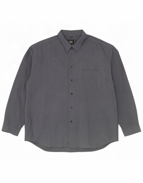 Ανδρικό πουκάμισο Woodpecker Size 43/44 17 1/2 XL Grey Check Cotton
