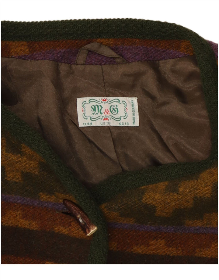 Vintage γυναικεία ζακέτα πουλόβερ UK 18 XL πολύχρωμο γεωμετρικό μαλλί