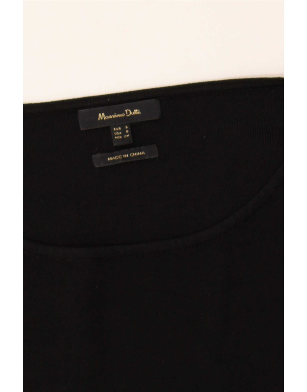 Massimo Dutti Γυναικείο πουλόβερ με λαιμόκαυστο UK 10 Small μαύρο