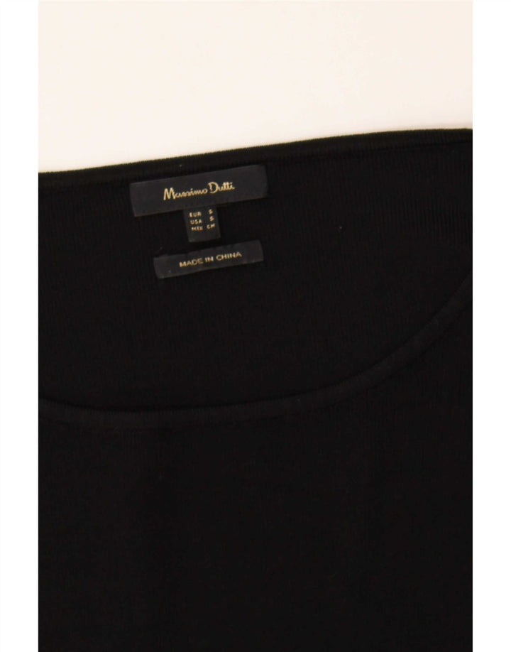 Massimo Dutti Γυναικείο πουλόβερ με λαιμόκαυστο UK 10 Small μαύρο