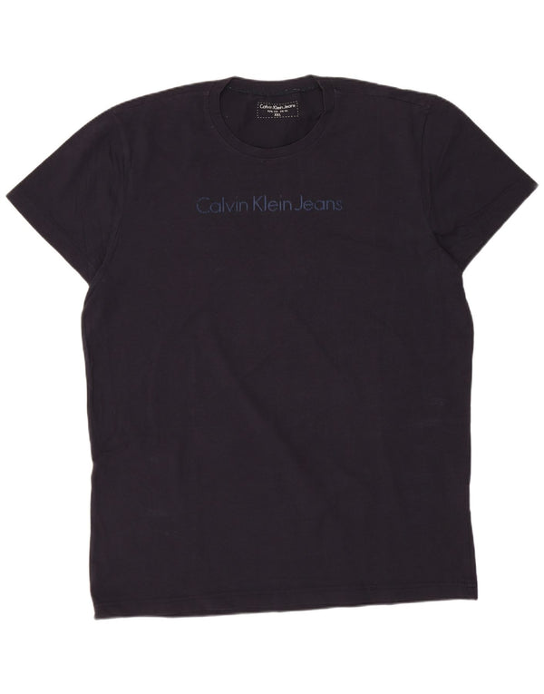 Ανδρικό γραφικό μπλουζάκι CALVIN KLEIN JEANS Top 2XL Navy Blue βαμβακερό