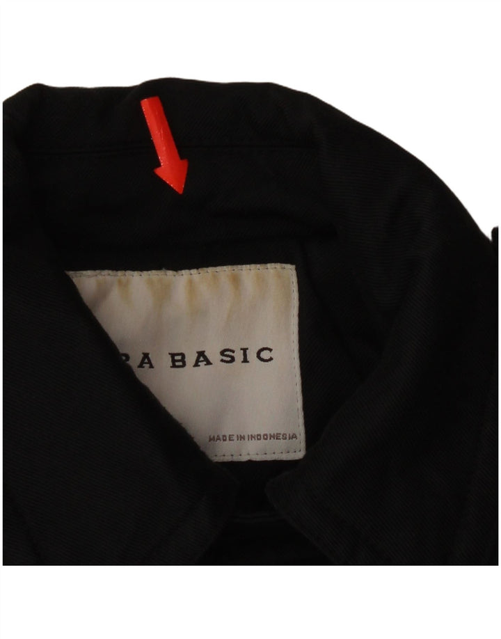 Zara Γυναικείο Military Jacket UK 12 Medium Black Nylon