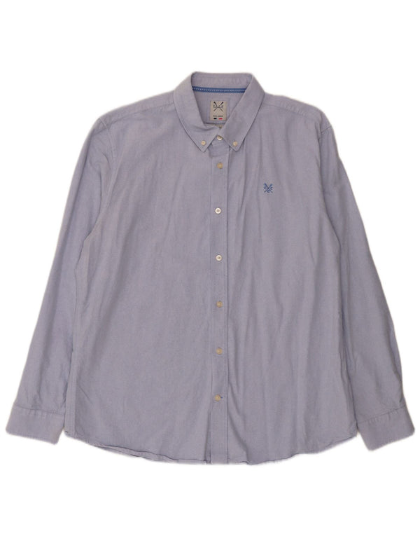 Ανδρικό πουκάμισο Crew Clothing Slim Fit 2XL Μπλε βαμβακερό
