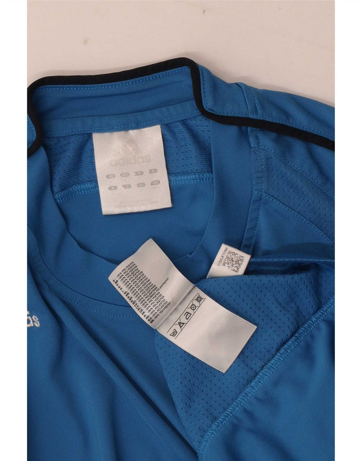 Ανδρικό T-Shirt Adidas Top Small Blue Colourblock Polyester