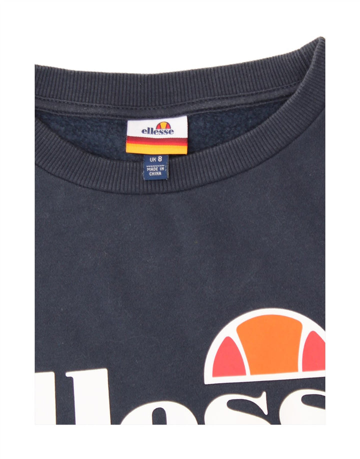 Ellesse Γυναικείο Γραφικό Φούτερ Jumper UK 8 Small Navy Blue