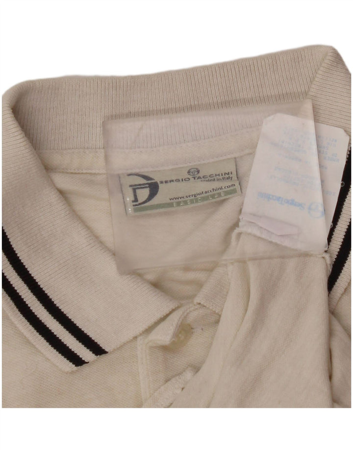 SERGIO TACCHINI Ανδρικό πουκάμισο πόλο μεγάλο σε λευκό βαμβακερό