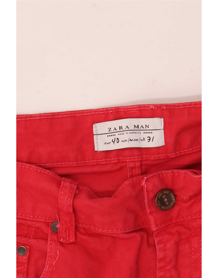 Ανδρικό τζιν σορτς Zara EU 40 Medium W31 Κόκκινο