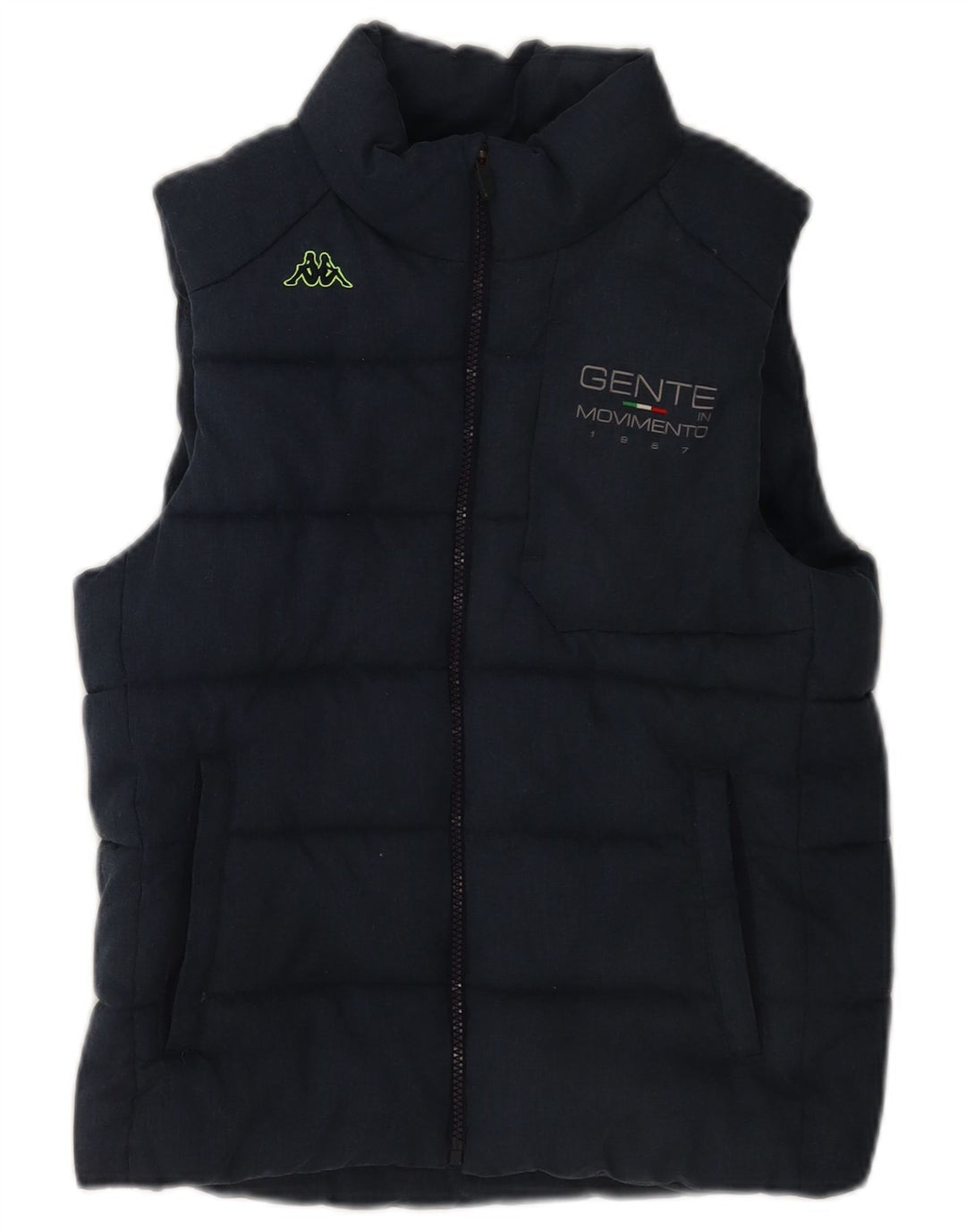 Kappa Γυναικεία padded Gilet UK 12 Medium Navy Blue
