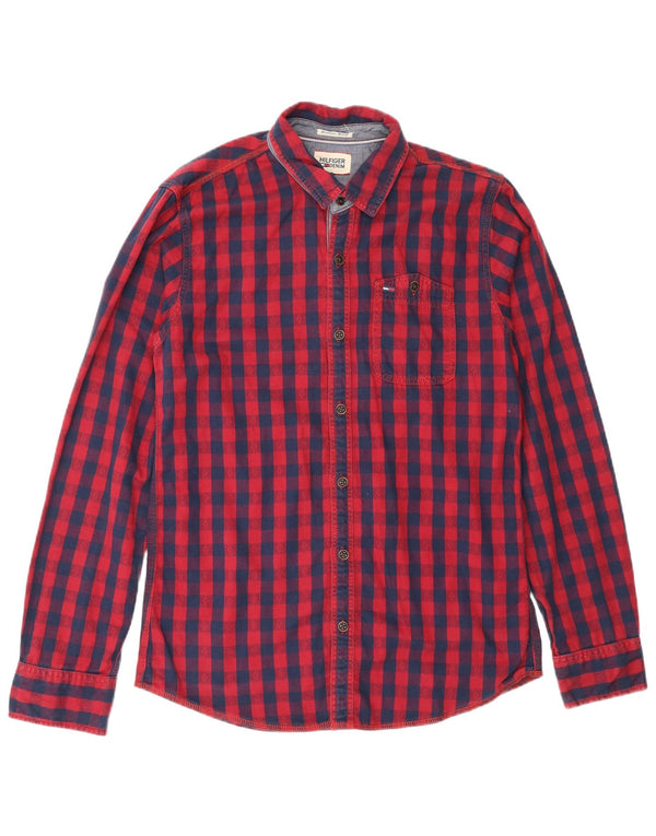 Tommy Hilfiger Ανδρικό πουκάμισο με κανονική εφαρμογή, μικρό κόκκινο βαμβακερό