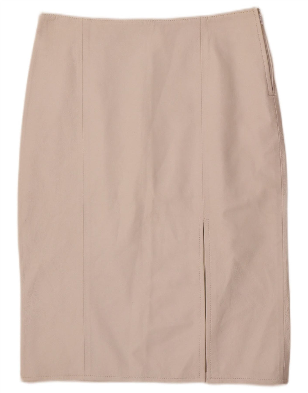 Vintage Γυναικεία Δερμάτινη Φούστα IT 48 XL W32 Λευκή