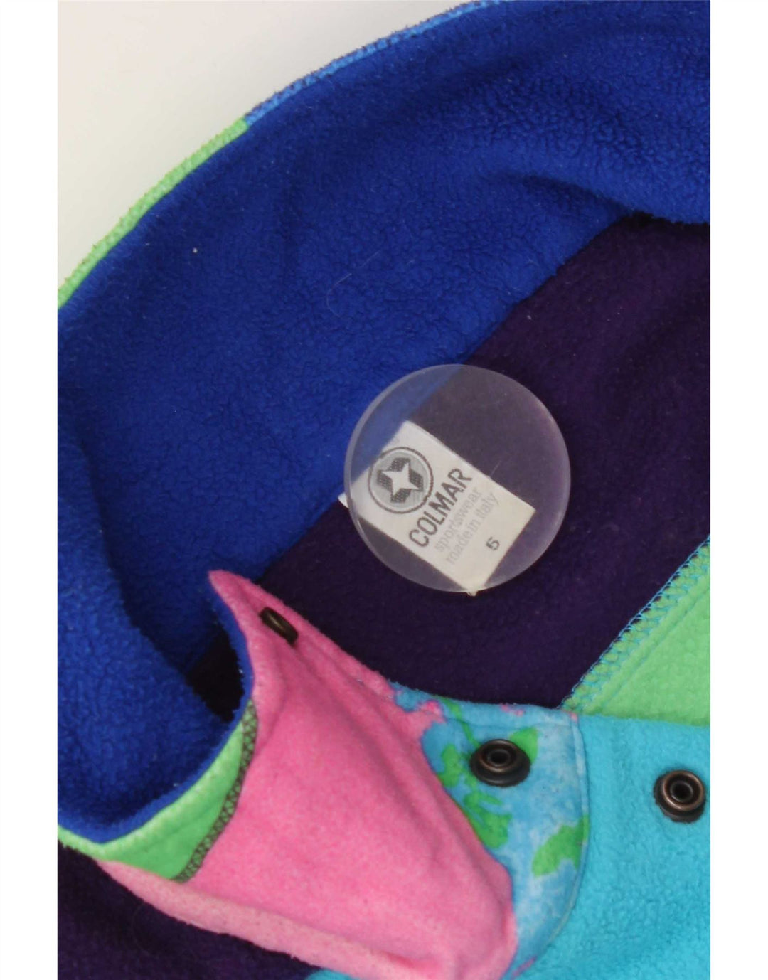 Colmar Ανδρικό κουμπιά λαιμό Fleece Jumper XL Blue Colourblock