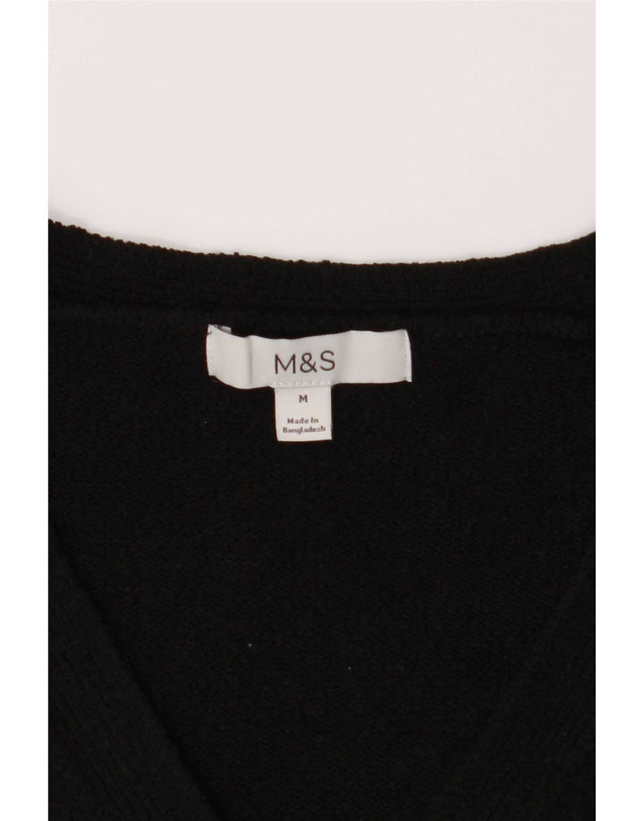 Marks & Spencer Γυναικείο πουλόβερ με ζακέτα UK 14 Medium Black