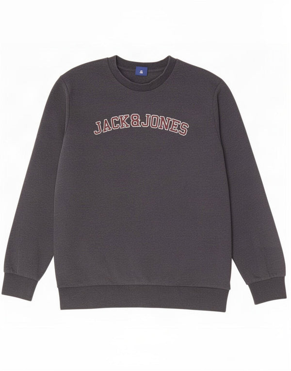 Jack & Jones Ανδρικό γραφικό φούτερ Jumper XL Μπλε βαμβακερό