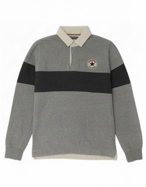Ανδρικό μπλουζάκι Converse Chuck Taylor Rugby Polo Small Grey Colourblock