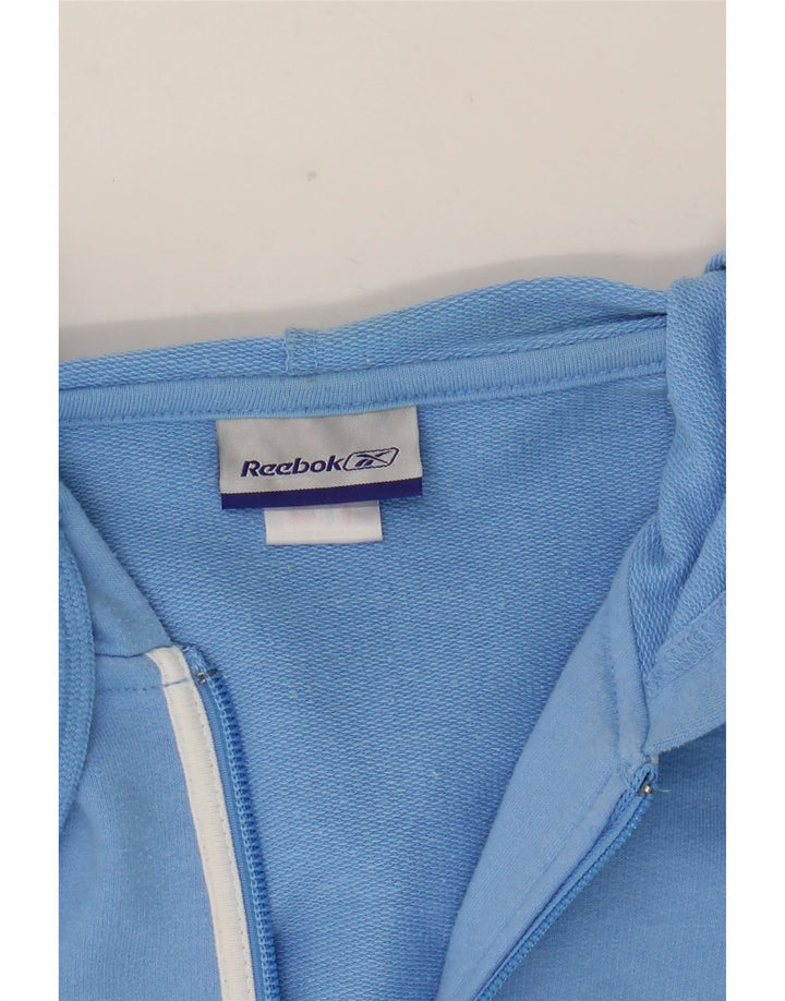 Γυναικείο πουλόβερ Reebok με φερμουάρ UK 10 Small Blue Polyester