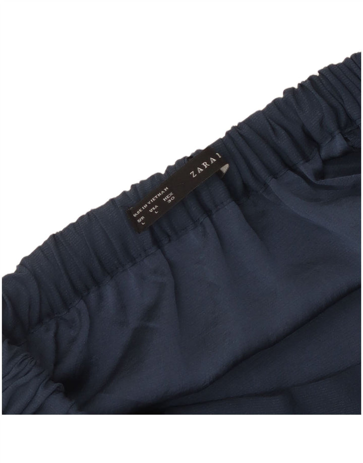 Zara Γυναικεία Φούστα με Flared Μεγάλη W32 Navy Blue