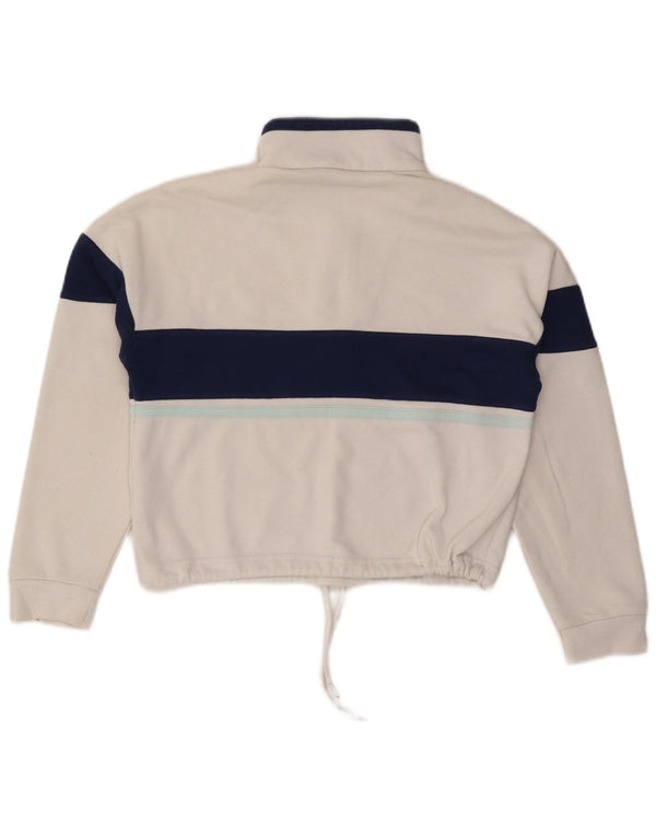 SERGIO TACCHINI Γυναικείο υπερμεγέθη Crop φούτερ Jumper UK 6 XS Λευκό