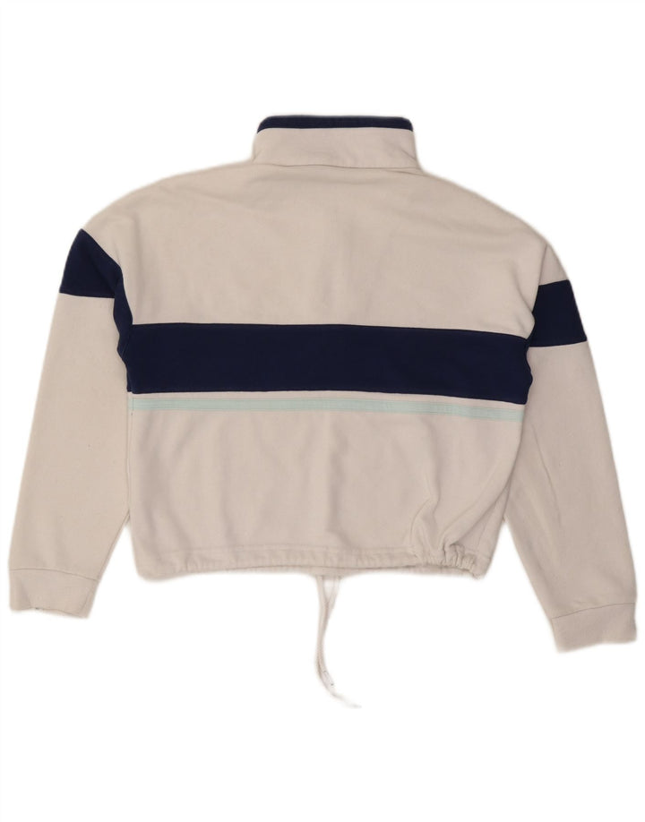 SERGIO TACCHINI Γυναικείο υπερμεγέθη Crop φούτερ Jumper UK 6 XS Λευκό