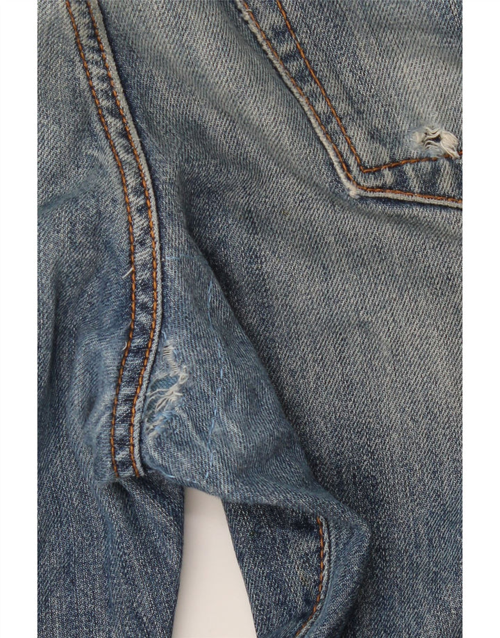 Liu Jo Mens Distressed Regular Slim Jeans W34 L32 Μπλε βαμβακερό