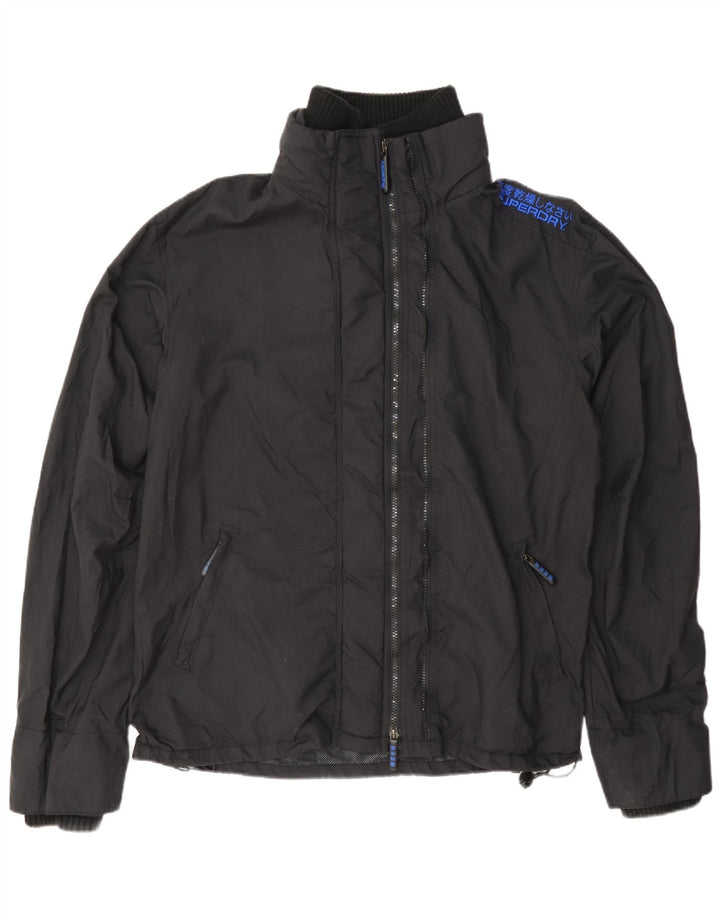 Superdry Γυναικείο μπουφάν βροχής UK 20 2XL Μαύρο νάιλον
