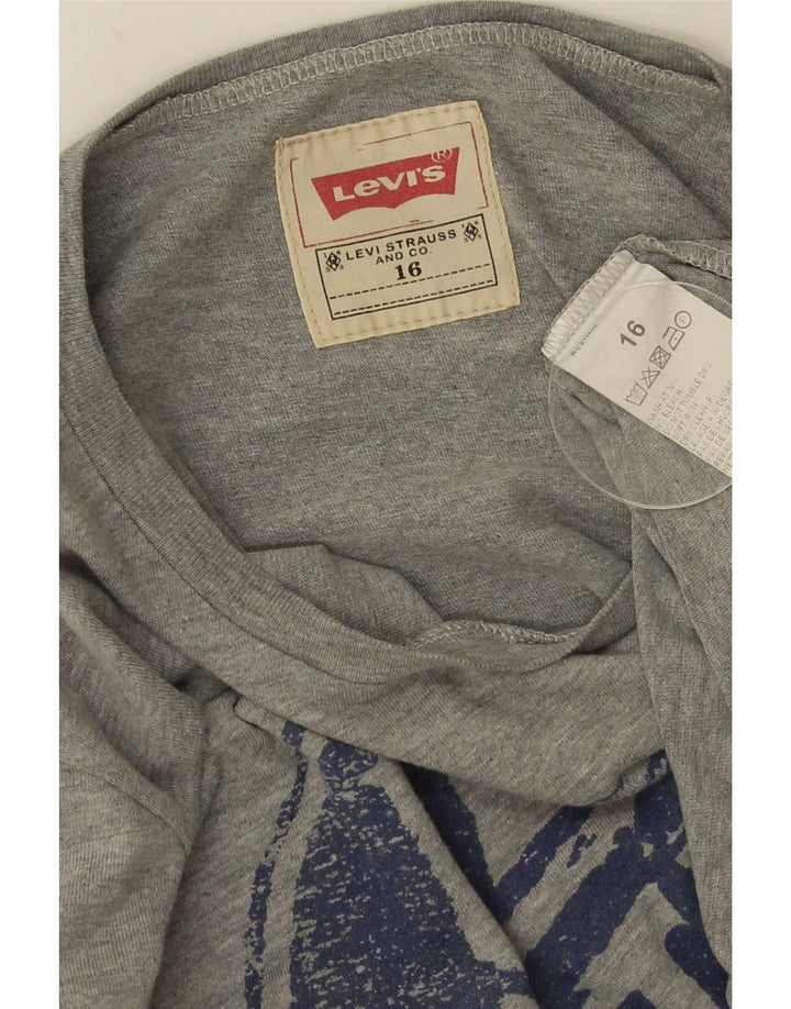 Levi's Boys Graphic Top Μακρυμάνικο 15-16 ετών Γκρι βαμβακερό