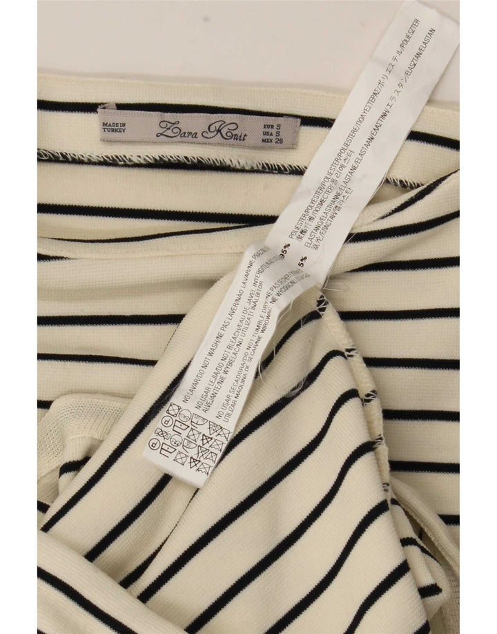 Zara Γυναικείο Αμάνικο Maxi Φόρεμα UK 10 Small White Ride Polyester