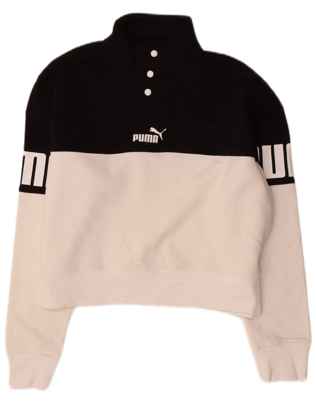 Puma Γυναικείο Γραφικό Φούτερ Jumper UK 10 Small Black