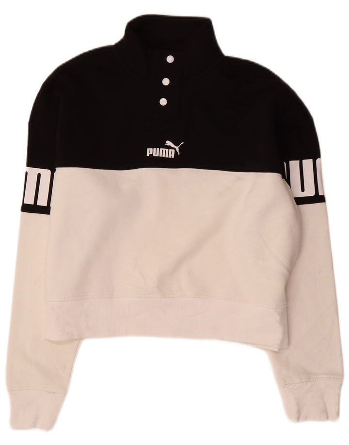 Puma Γυναικείο Γραφικό Φούτερ Jumper UK 10 Small Black